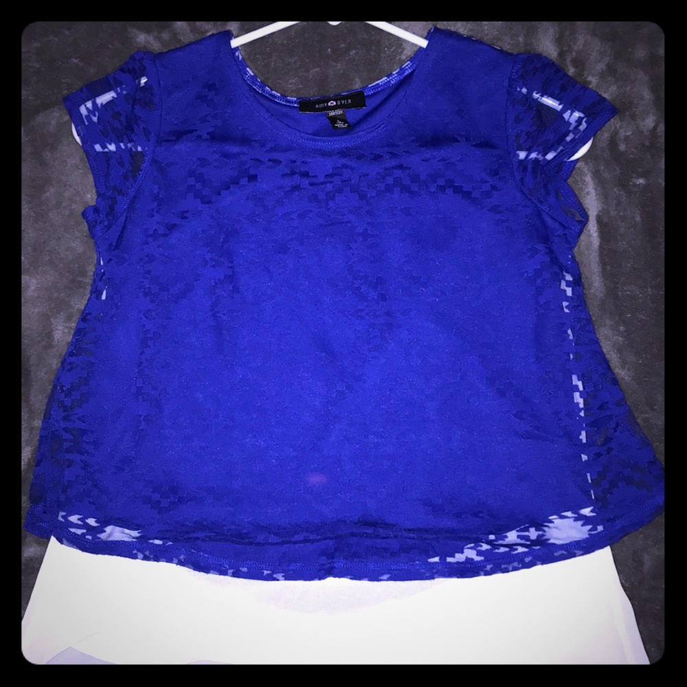 White and blue blouse!